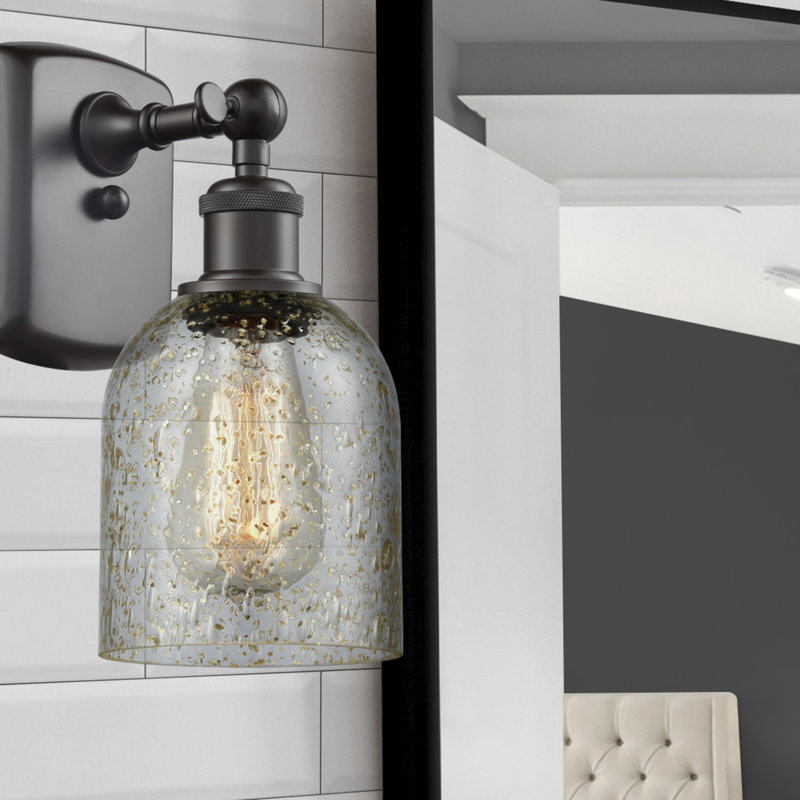 Vella Armed Sconce, Incandescent, Mica, Oil Rubbed Bronze