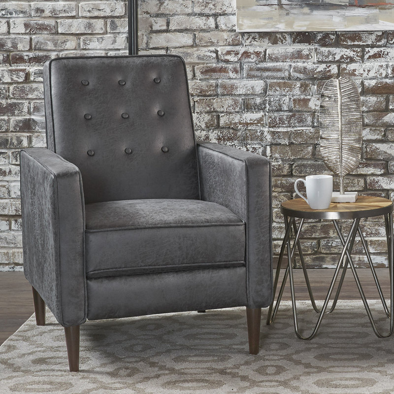 Fauteuil inclinable, Microfibre / microsuède - ardoise