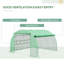 Polytunnel Walk in 300*300*200 cm Steel 1 Piece Walk-in Greenhouse Green with Galvanised Steel Frame