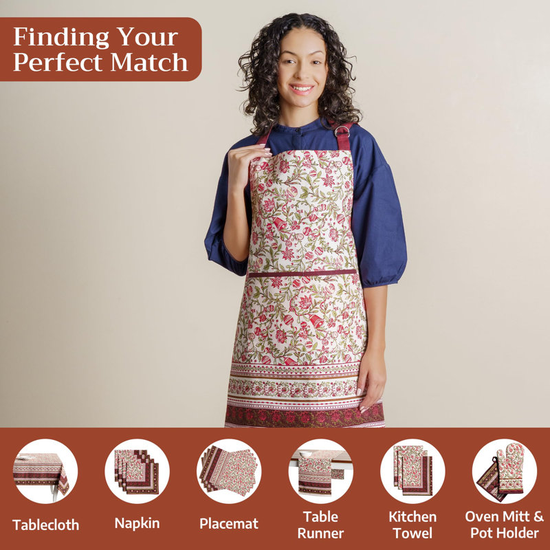 Tablier 100% coton Maison d 'Hermine pour femme avec poche Kitchen Chef
