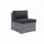Ensemble de meubles de patio 7 pièces avec canapé modulaire en rotin et osier rétractable