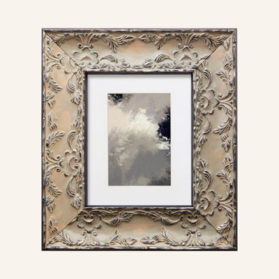 Trisha Wood Embossed Picture Frame with Mat
