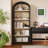 Onetha 76''H Curved Arch 5-Shelf Bookcase-606013260