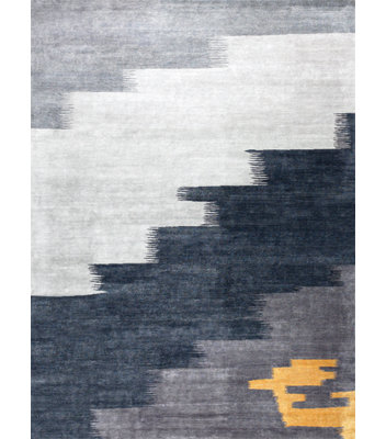Hand Woven Silk and Wool Area Rug