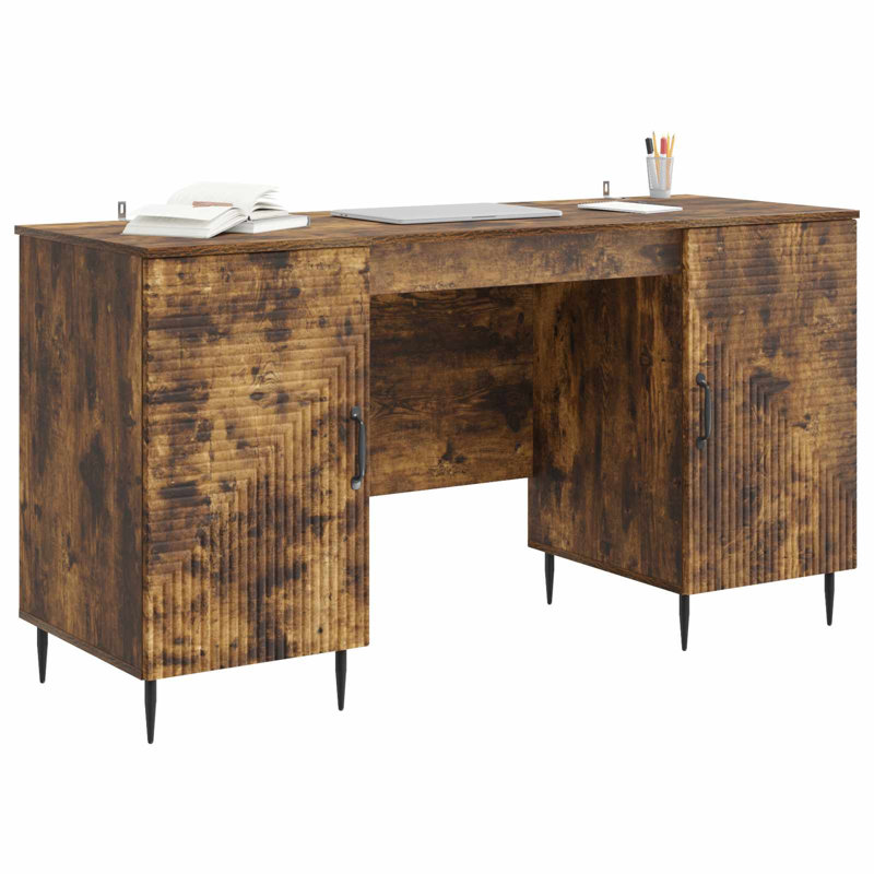 Metal Base, Smoked Oak