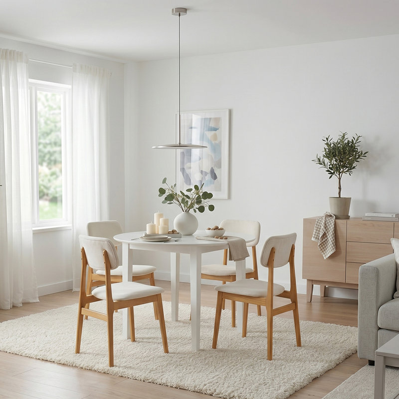 4 -Person Solid Wood Dining Set