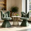 Fauteuil de coiffeuse avec dossier papillon, chaises d'appoint pivotantes, tabouret de maquillage pour coiffeuse de chambre à coucher, convient au salon, à la salle à manger, au bureau et aux espaces de loisirs - vert