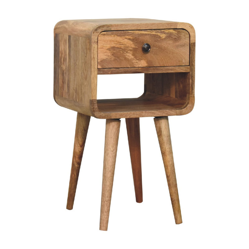 30cm W Solid Wood Bedside Table