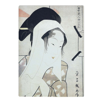 Tempered Glass Portrait of Kokin by Chokosai Eisho Chopping Board