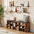 Set of 2 31.5" Long Wall Shelves with Metal Brackets-2016925900