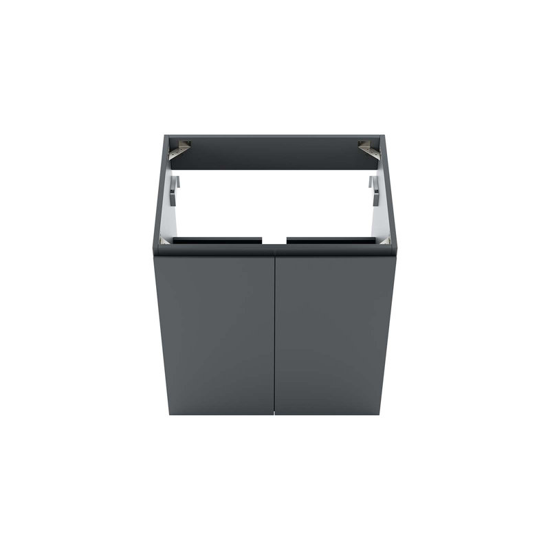 Base de meuble-lavabo simple 23 po mural seulement, gris, gris