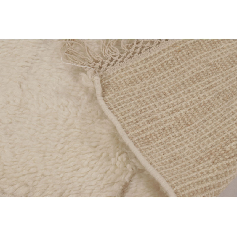 Moroccan Wool Area Rug in White