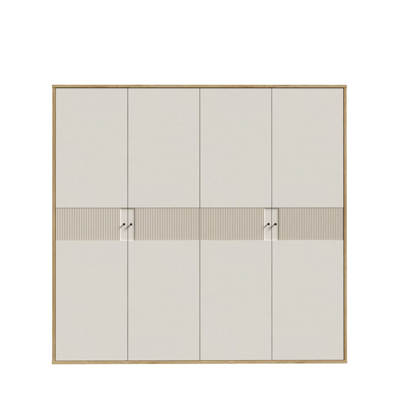 Roderic 4 Door Manufactured Wood Wardrobe