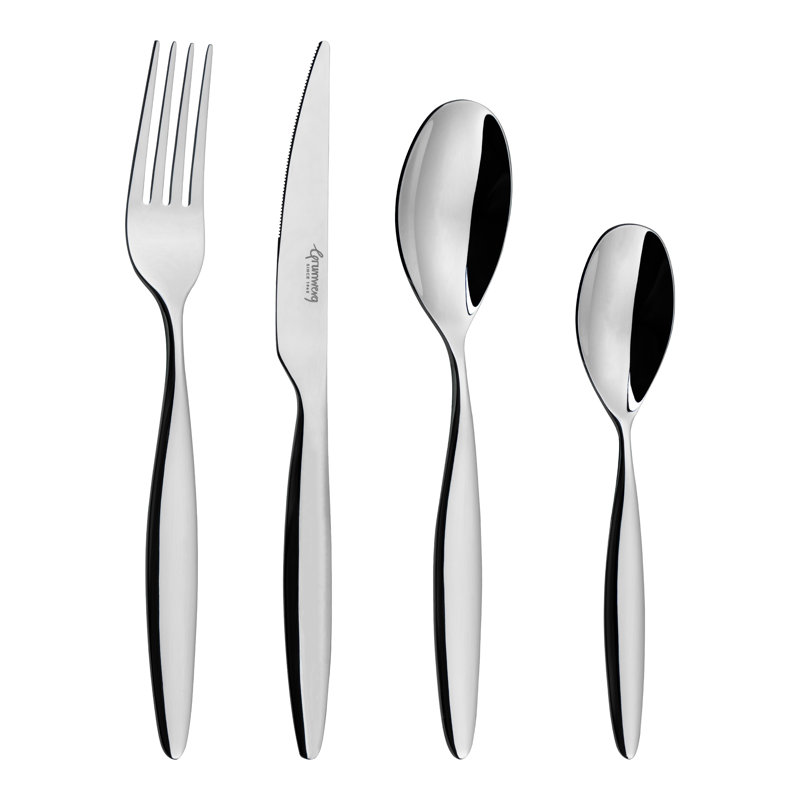 Rivers Collection Loxley, 24 Piece Cutlery Set for 6 People, 18/10 Stainless Steel, 3.5mm Gauge