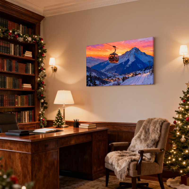 Ensemble de 3 toiles d'art de Noël, H 12 po x l 18 po