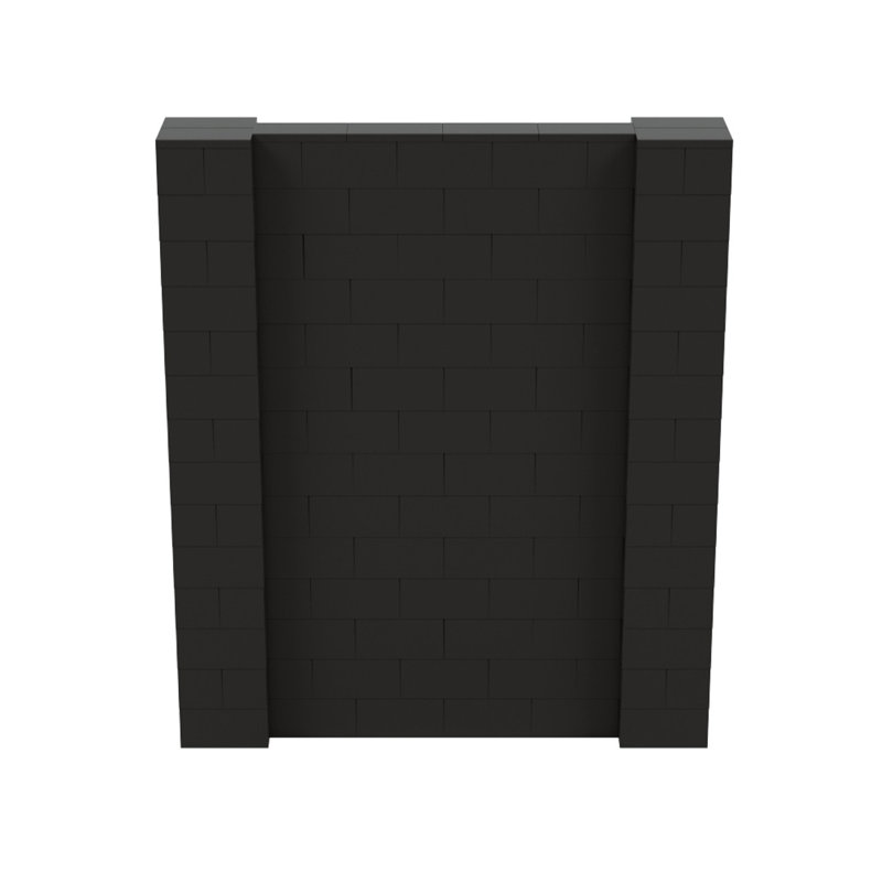 Ensemble mural de blocs géants 7 'T, H 84 po x l 72 po x P 12 po, Noir