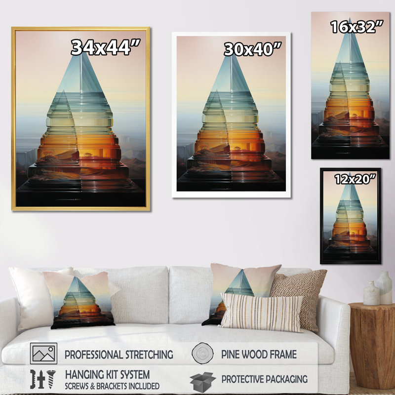 Reproduction sur toile abstraite Hardedge Art Translucent Transitions FDP72670, Noir, H 20 po x l 12 po x P 1 po