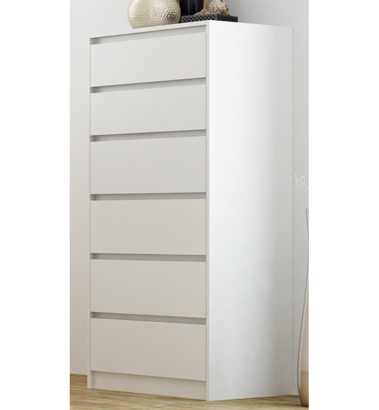 Reichard 6 Drawer Chest, White