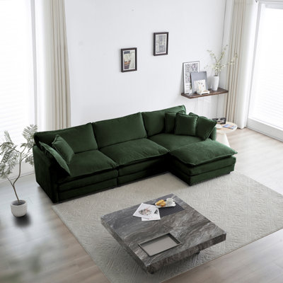 Canapé modulaire surdimensionné en forme de L avec repose-pieds réversible Free Combination Comfy Upholstery