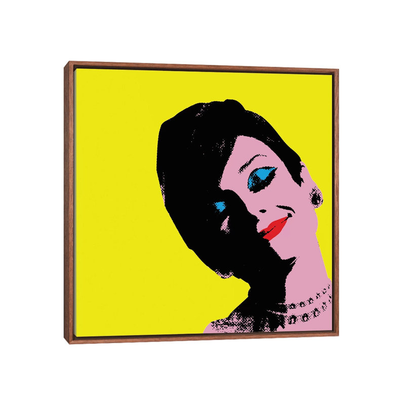 « Audrey Hepburn DOTS » par radio Days-impression d’art graphique, Pas de tapis, H 18 po x l 18 po x 1,5 po