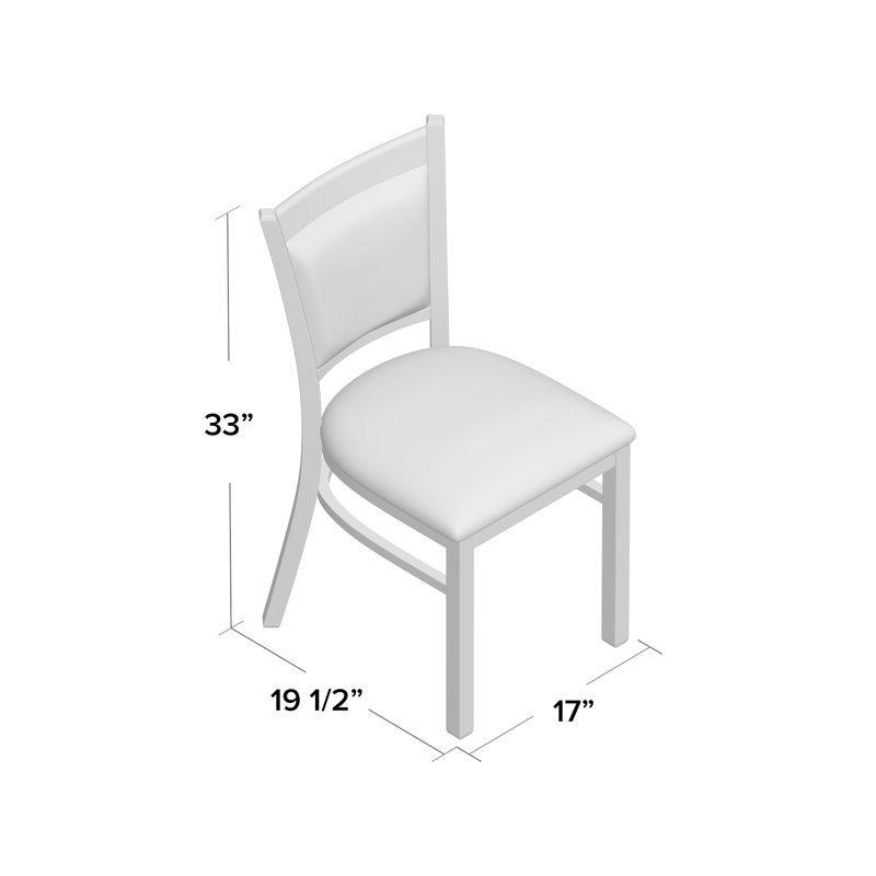 18'' H Upholstered Metal Side Chair