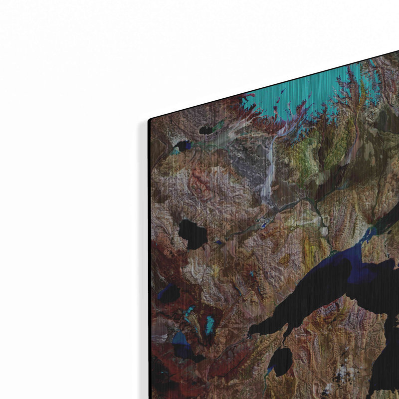 Wrought Studio ™ «Earth as Art: toit du monde», art mural en métal, H 36 po x l 36 po