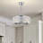 Zhanee 20.67'' Crystal Caged Ceiling Fan with Lights Remote Control, Reversible 3 Speeds