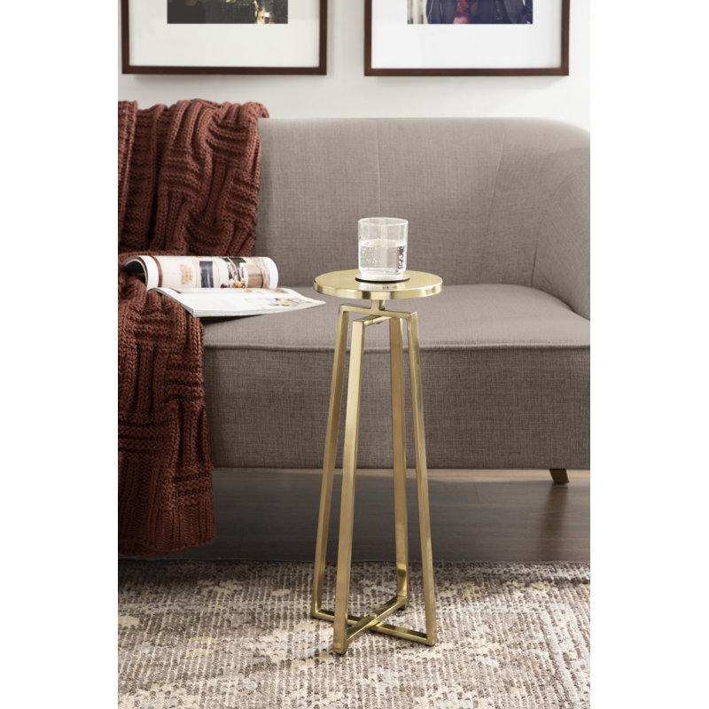Chris End Table, Gold