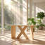 Table console Christopher Knight Home en placage de pin, structure en X, 153 cm (L) x 31 cm (P) x 77 cm (H)