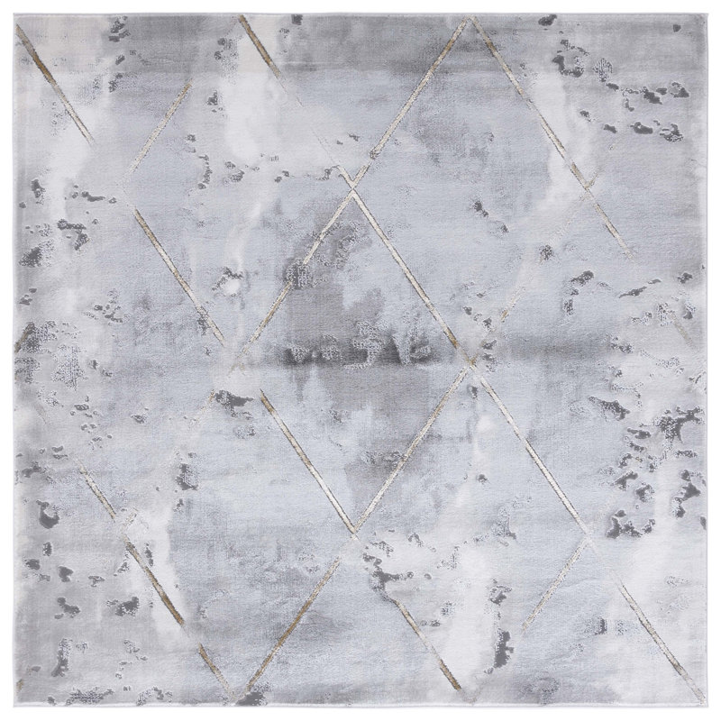 Erharuyi Performance Geometric Rug, Square 6'7"