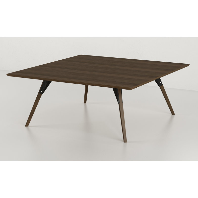 Table basse clarke, H 18 po x L 40 po x l 40 po, Noyer, Noyer / Noir