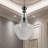 10.6" Wide Bell Modern Clear Glass Pendant Light