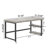 Hulste 53" Metal Base Writing Desk With Storag, Light Gray-350494590-350494591