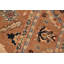 Tapis brun / bleu / rouge en laine noué à la main 8 pi 1 po x 9 pi 9 po Baer