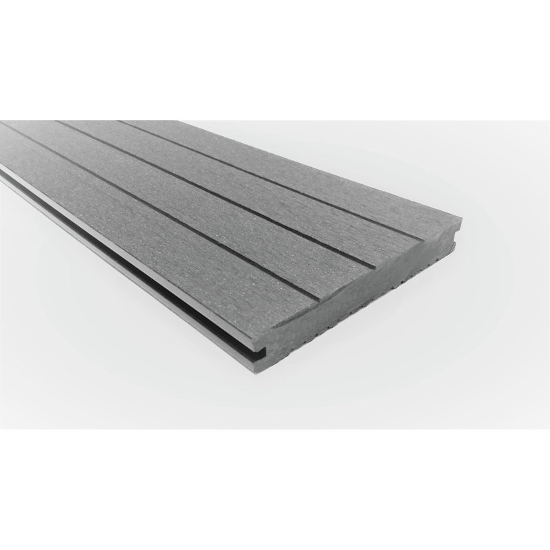 Planche de terrasse en composite 71,8 "x 5,43" en gris
