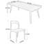 Marwa 6 - Person Pine Solid Wood Solid Wood Top Four Leg Dining Set-1578370053