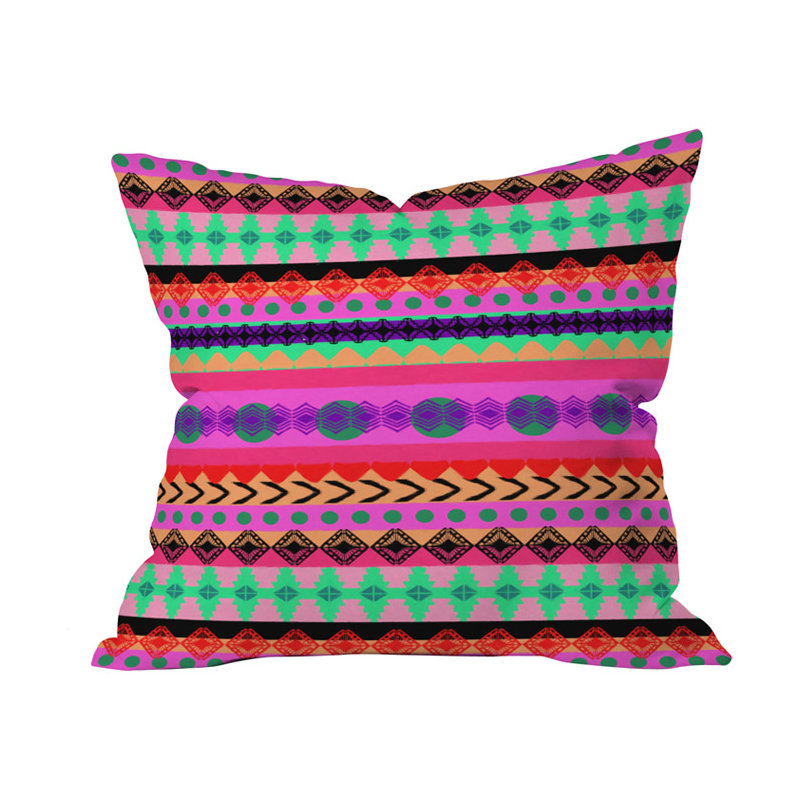 Tribal Stripe Outdoor Throw Pillow, 18" x 18"