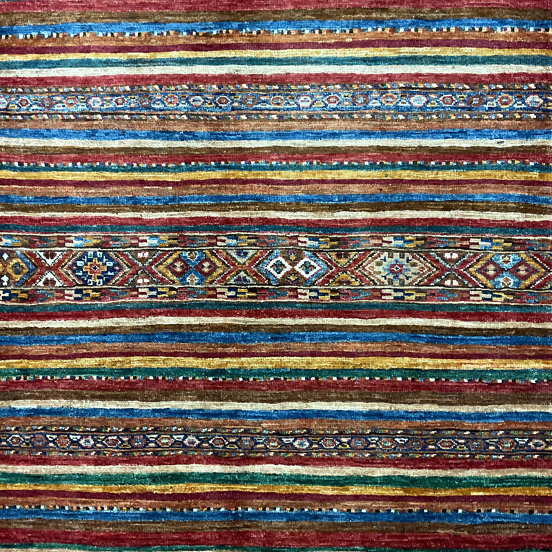  Handmade Khorjeen Kazak Wool Rug