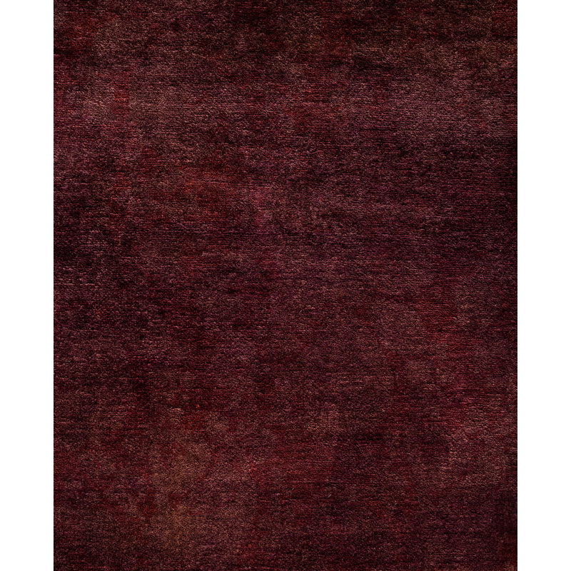 Tapis mauve moderne et contemporain en laine noué à la main Dail 4 pi 7 po x 7 pi 1 po