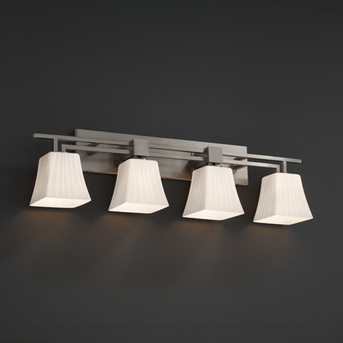Bonamy 4 - Light Vanity Light, Weave, Nickel