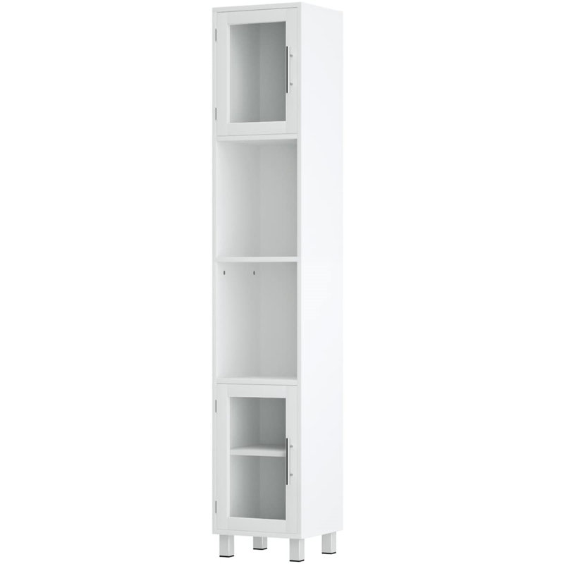 Ahil Freestanding Linen Cabinet, White
