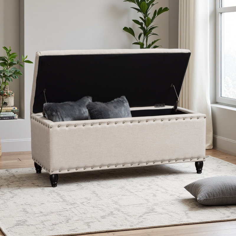 OTTOMAN DE RANGEMENT, Blé
