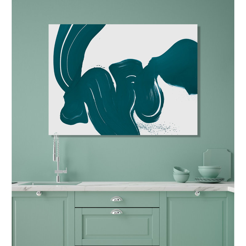 Abstract Print by John Beard, White Framed Canvas, 49.5" H x 37.5" W x 1.75" D