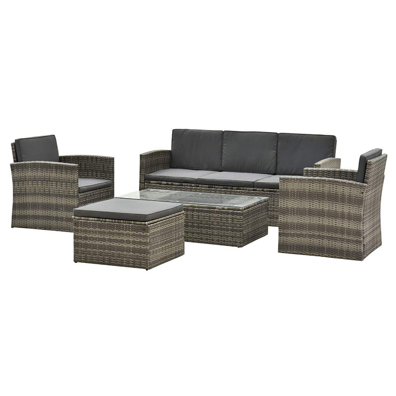 Aalijah 6 Seater Rattan Sofa Set