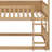Triple Wood Bunk Bed, With Ladders, Guardrails-166233472