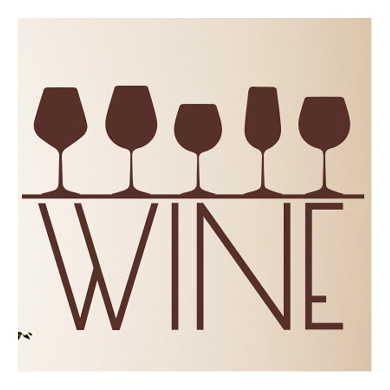Food & Beverage Non-Wall Damaging Wall Decal, Large, Brown