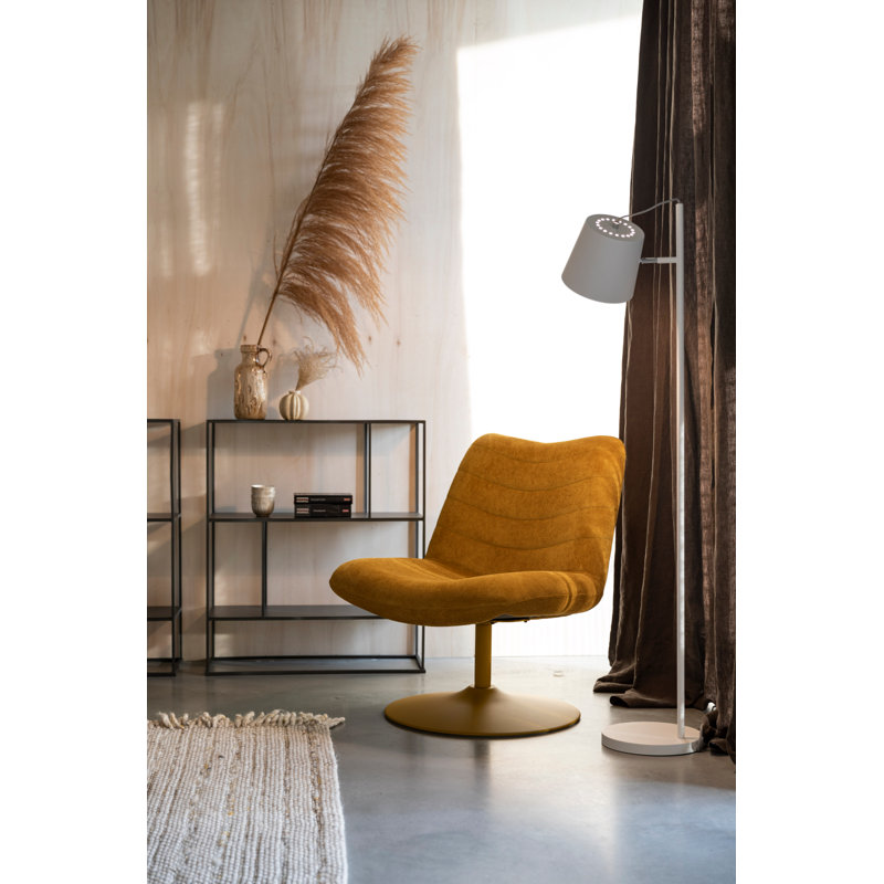 Bubba Swivel Lounge Chair, Yellow, Yellow Polyester Blend