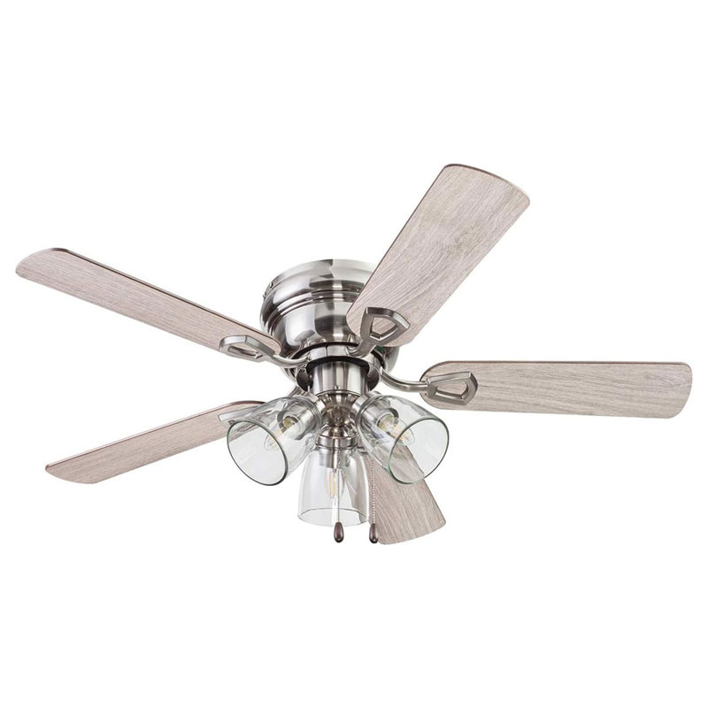  Renton Ceiling Fan, Quiet Reversible Motor, 42 Inch, Brushed Nickel