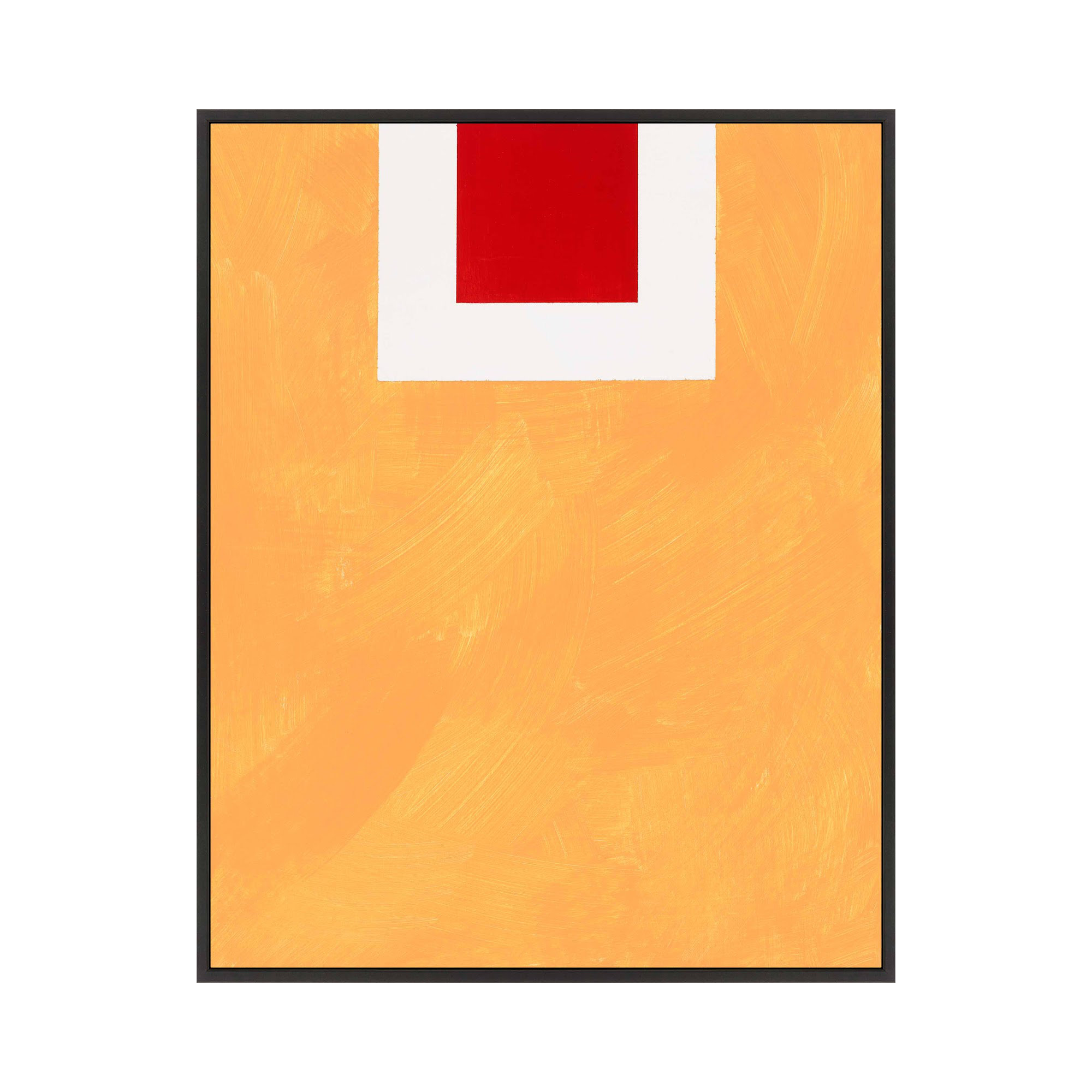 Square Sunrise by Robert Kamnatnik, Black Framed Canvas, 30" H x 24" W x 1.38" D