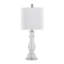 Ensemble de 2 lampes de table en verre grainé 24 po avec abat-jour en lin blanc et finition nickel brossé Bishop-1098340670
